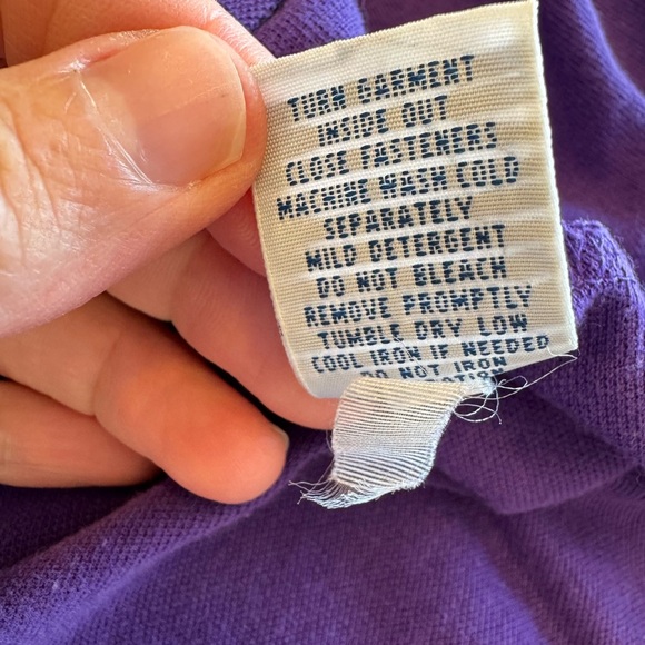 Ralph Lauren Purple Custom Fit Polo Cotton Short Sleeve Collar / Medium - Picture 13 of 13